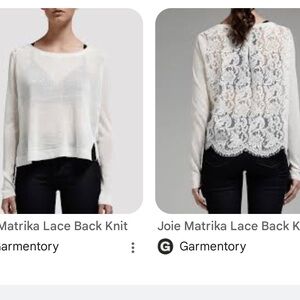 🦋NWT Joie Matrika B cream lace back light sweater